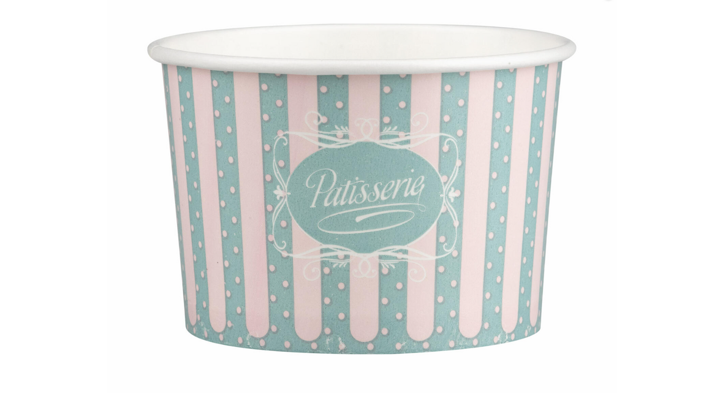 Eisbecher aus Papier Patisserie ICE CREAM Motiv 260ml 8oz, 50 Stk.
