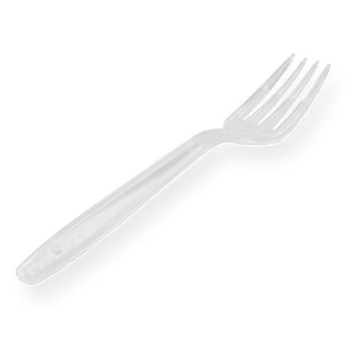 Mehrweg Plastikgabel, Deluxe, transparent, 19 cm, 1.000 StückKarton